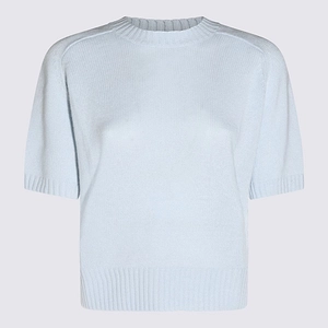 Allude Short-Sleeve Knitted Sweater