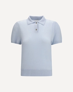 Allude Short-Sleeve Polo Knitted Sweater