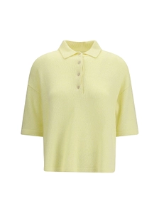 Allude Short Sleeve Polo Knitted Sweater