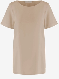 Allude Stretch Silk Short Sleeve T-Shirt