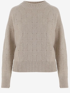 Allude Textured Knit Knitted Sweater