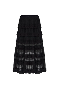 Allsaints Maggie Tiered Lace Skirt