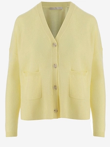 Allude V-Neck Button Cardigan Knitted Sweater