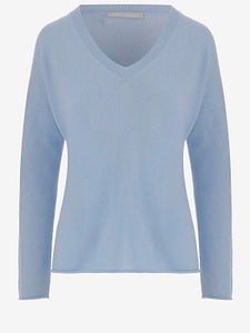 Allude V-Neck Cashmere Knitted Sweater