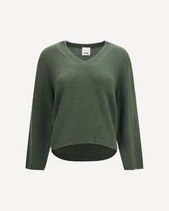 Allude V-Neck Cashmere Knitted Sweater