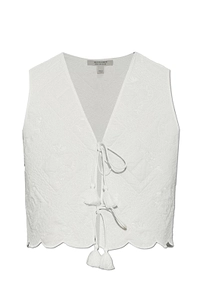 Allsaints Mona Tie-Front Cropped Top