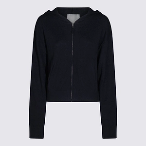 Allude Zip-Up Hooded Sweater