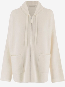 Allude Zip-Up Hooded Sweater