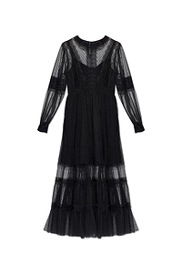Allsaints Nita Sheer Tiered Maxi Dress