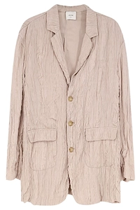 Alysi Crinkled Three-Button Blazer