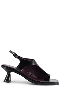 Alohas Square-Toe Block Heel Sandals