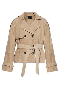 Allsaints Reed Belted Double-Breasted Jacket