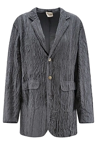 Alysi Textured Single-Breasted Blazer