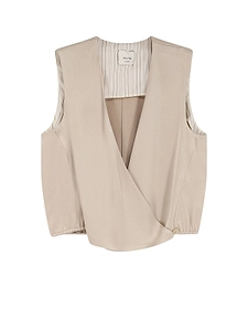 Alysi V-Neck Wrap Sleeveless Top