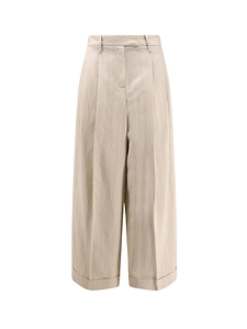 Alysi Wide-Leg Cuffed Pants