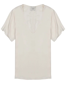 Alysi V-Neck Short-Sleeve Top