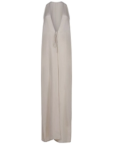Alysi Tie-Front V-Neck Maxi Dress