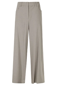Alysi Wide-Leg Flannel Pants