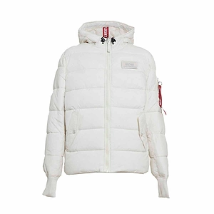 Alpha Industries Logo-Patch Hooded Padded Jacket