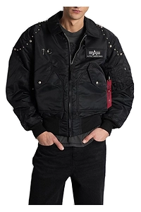Alpha Industries Logo Patch Bomber Jacket