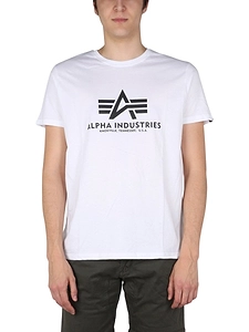 Alpha Industries Logo Print Crewneck T-Shirt