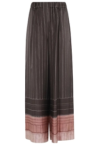 Alysi Wide-Leg Striped Trousers