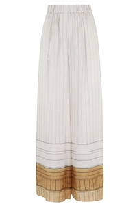 Alysi Wide-Leg Striped Trousers