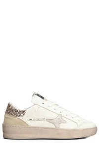 Ama Brand Glitter-Detail Star Patch Sneakers