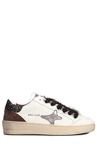 Ama Brand Embellished Lace-Up Sneakers