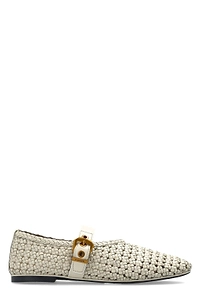 Allsaints Sabine Woven Buckle Ballet Flats