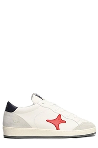 Ama Brand Star-Patch Perforated Sneakers