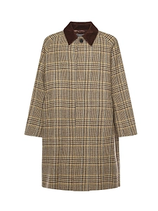 Amaranto Checked Shirt-Collar Coat