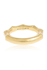 Allsaints Sculpted Logo Ring