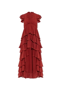 Allsaints Shaela Ruffled High-Low Dress