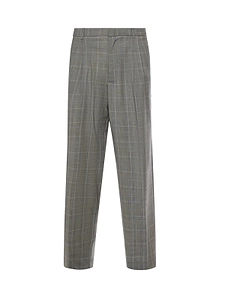Amaranto Checked Straight-Leg Pants
