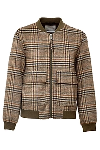Amaranto Checked Bomber Jacket