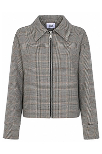 Alpha Studio Checked Zip-Up Jacket