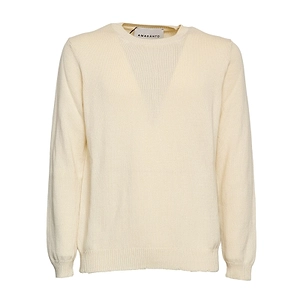 Amaranto Distressed Crewneck Knitted Sweater
