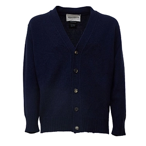 Amaranto Distressed V-Neck Cardigan