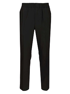 Ami Paris Elasticated Waist Straight Fit Trousers