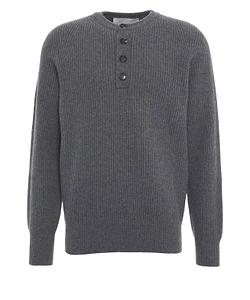 Amaranto Knitted Buttoned Polo Shirt