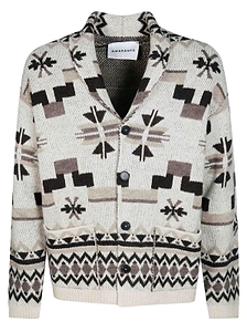 Amaranto Norwegian Pattern Knitted Cardigan