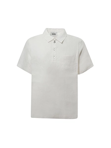 Alpha Studio Linen Short-Sleeve Polo Shirt