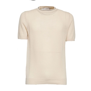 Amaranto Perforated Knit T-Shirt