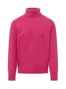 Amaranto Ribbed Turtleneck Knitted Sweater