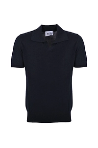 Alpha Studio Open Collar Polo Shirt