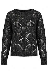 Alpha Studio Open-Knit Knitted Sweater
