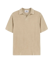 Alpha Studio Open Collar Short-Sleeve Polo Shirt