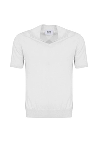 Alpha Studio Open Collar Polo Shirt