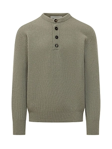 Amaranto Serafino Henley Knitted Sweater